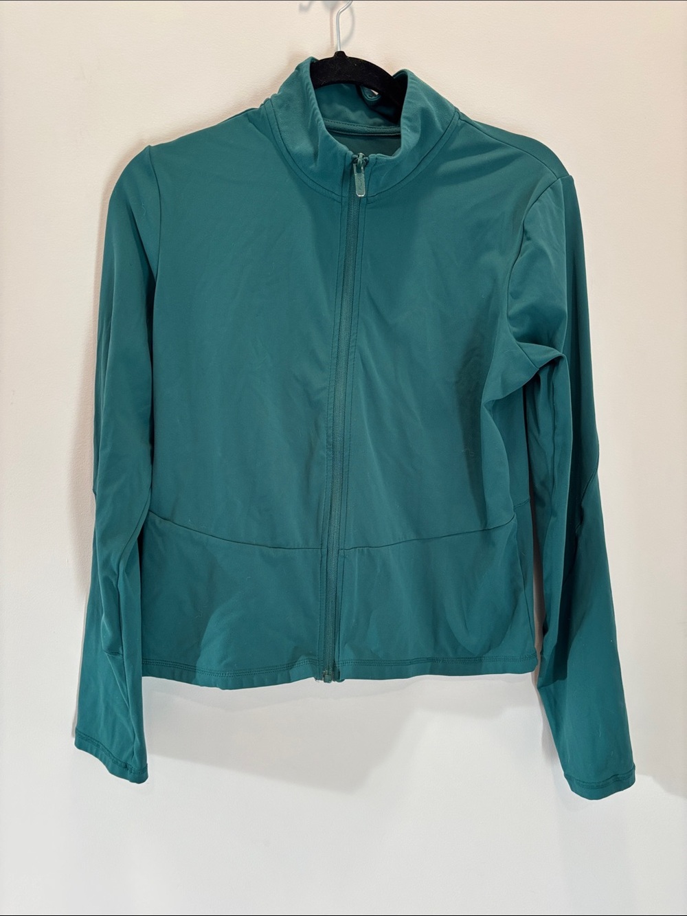 FLX Teal Full Zip Performance Jacket Athletic Yoga Running Small